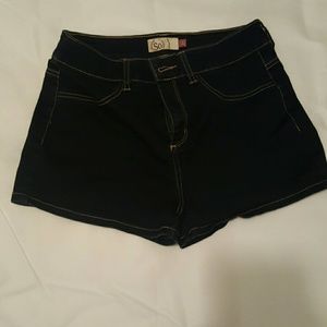 SO dark denim shorts